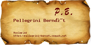 Pellegrini Bernát névjegykártya